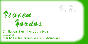 vivien hordos business card