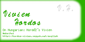 vivien hordos business card